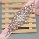 Iron-On Floral Design Diamante Motif - 245mm x 85mm